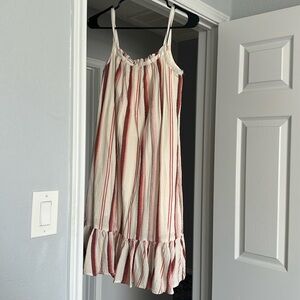 Madewell Striped Summer Midi Dress
